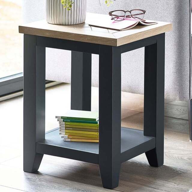 Julian Bowen Bordeaux Dark Grey Lamp Table - Size: 38 x 44 x 55cm - Wilko - image 1
