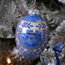 The Seasonal Gift Co Painted Blue Egg Shaped Hanging Decoration 3 Pack - Size: 19 x 7 x 7cm - The Seasonal Gift Co. - Wilko - thumbnail 5
