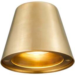 Nordlux Aleria Brass Wall Light - Size: 11.3 x 11.5 x 11.3cm - Gold - Wilko