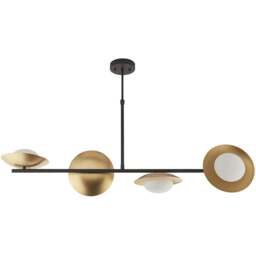 Merano Tivoli Gold and Dark Bronze 4 Light Ceiling Light - Size: 0.1 x 105 x 72cm - Wilko - thumbnail 1