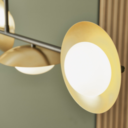 Merano Tivoli Gold and Dark Bronze 4 Light Ceiling Light - Size: 0.1 x 105 x 72cm - Wilko - thumbnail 6