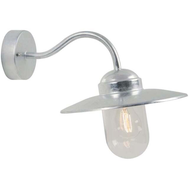 Nordlux Luxembourg Galvanised Outdoor Wall Light - Size: 27 x 27.5 x 27cm - Silver - Wilko - image 1