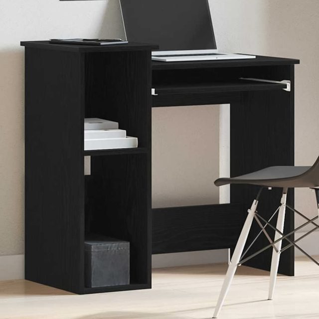 vidaXL 2 Shelf Computer Desk with Keyboard Tray Black - Size: 78 x 84 x 40cm - Wilko - image 1
