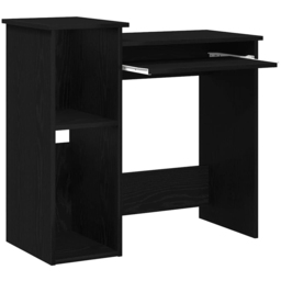 vidaXL 2 Shelf Computer Desk with Keyboard Tray Black - Size: 78 x 84 x 40cm - Wilko - thumbnail 5