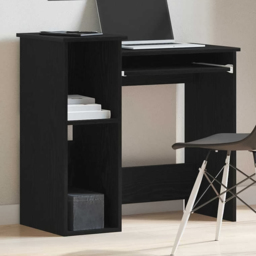 vidaXL 2 Shelf Computer Desk with Keyboard Tray Black - Size: 78 x 84 x 40cm - Wilko - thumbnail 1