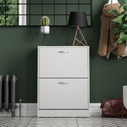 VIDA DESIGNS 2 Drawer White Shoe Cabinet - Size: 24 x 60 x 80cm - Wilko - thumbnail 7