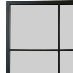MirrorOutlet The Genestra Black Modern Window Garden Wall Mirror 174 x 110cm - Size: 174 x 110 x 3cm - Wilko - thumbnail 6