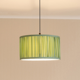 ValueLights Jess Green Ruched Pleated Large Drum Lamp Shade - Size: 20 x 35 x 35cm - Wilko - thumbnail 3
