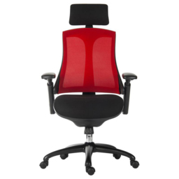 Teknik Office Rapport Mesh Desk Chair Red - Size: 96 x 67 x 50cm - Wilko - thumbnail 4