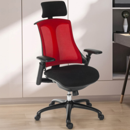 Teknik Office Rapport Mesh Desk Chair Red - Size: 96 x 67 x 50cm - Wilko - thumbnail 1