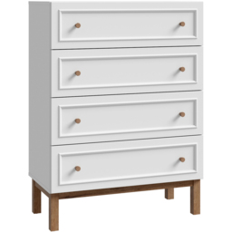 Florence Wensley 4 Drawer Light Grey and Oak Chest of Drawers - Multi - Furniture To Go - Wilko - thumbnail 3