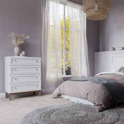 Florence Wensley 4 Drawer Light Grey and Oak Chest of Drawers - Multi - Furniture To Go - Wilko - thumbnail 7