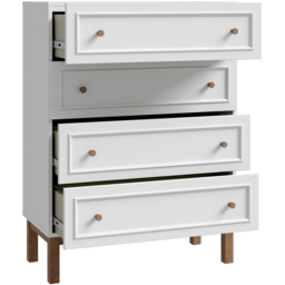 Florence Wensley 4 Drawer Light Grey and Oak Chest of Drawers - Multi - Furniture To Go - Wilko - thumbnail 5