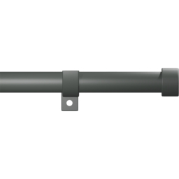 Caecus 70-120cm Extendable Metal Eyelet Painted Grey Flat Curtain Pole - Size: 70 - 120cm - Wilko - thumbnail 1