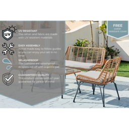Furniturebox Napoli 4 Seater Grey Sofa Lounge Set - Wilko - thumbnail 7