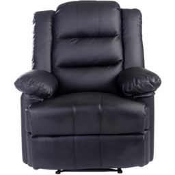 Furniture Online Loxley Black Bonded Leather Manual Recliner Chair - Size: 110 x 85 x 93cm - Wilko - thumbnail 4