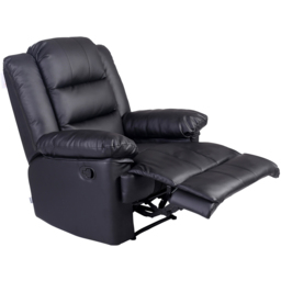 Furniture Online Loxley Black Bonded Leather Manual Recliner Chair - Size: 110 x 85 x 93cm - Wilko - thumbnail 6
