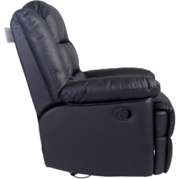 Furniture Online Loxley Black Bonded Leather Manual Recliner Chair - Size: 110 x 85 x 93cm - Wilko - thumbnail 5