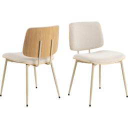 Florence Owen Set of 2 Beige Apia Fabric Dining Chair - Multi - Furniture To Go - Wilko - thumbnail 3