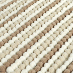 Allure Bath Fashions California Natural Striped Chunky Bobble Pedestal Toilet Mat 50 x 50cm - Brown - Wilko - thumbnail 4