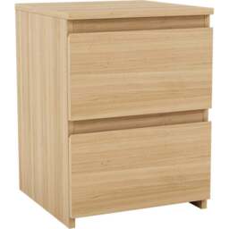 VIDA DESIGNS Denver 2 Drawer Pine Bedside Table - Brown - Wilko - thumbnail 3