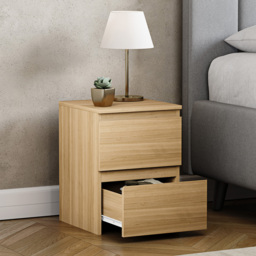 VIDA DESIGNS Denver 2 Drawer Pine Bedside Table - Brown - Wilko - thumbnail 6