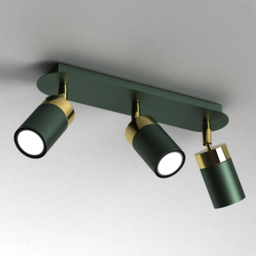 Milagro Joker Green and Gold 3 LED Ceiling Light - Size: 16 x 30 x 30cm - Wilko - thumbnail 3