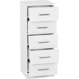 Seconique Dakota 5 Drawer White Narrow Storage Chest - Wilko - thumbnail 5