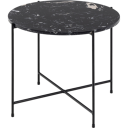 Florence Avila Black Polished Marble Stone Side Table - Furniture To Go - Wilko - thumbnail 4