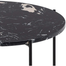 Florence Avila Black Polished Marble Stone Side Table - Furniture To Go - Wilko - thumbnail 5