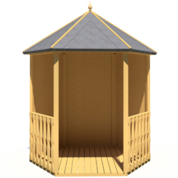 Shire 7 x 6ft Gazebo Pressure Treated Arbour - Size: 2 x 2m - Brown - Shire Garden Buildings - Wilko - thumbnail 5