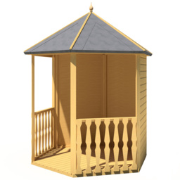 Shire 7 x 6ft Gazebo Pressure Treated Arbour - Size: 2 x 2m - Brown - Shire Garden Buildings - Wilko - thumbnail 4