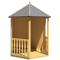 Shire 7 x 6ft Gazebo Pressure Treated Arbour - Size: 2 x 2m - Brown - Shire Garden Buildings - Wilko - thumbnail 3