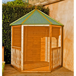 Shire 7 x 6ft Gazebo Pressure Treated Arbour - Size: 2 x 2m - Brown - Shire Garden Buildings - Wilko - thumbnail 7