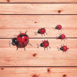 Acacia Home Metal Ladybird Sculpture Set of 6 - Size: 23.0 cm x 20.0 cm x 8.0 cmcm - Red - Wilko - thumbnail 3