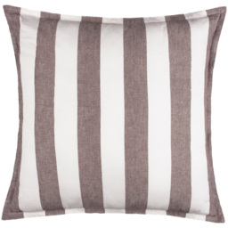 Yard Hayle Brown Stripe Cotton Reversible Cushion 50 x 50cm - Wilko - thumbnail 1