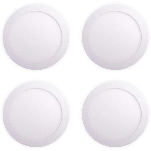 ENER-J 18W 3000K LED Panel Round Recessed Ceiling Downlight 4 Pack - Size: 30 x 20 x 10cm - Wilko - image 1