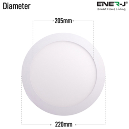 ENER-J 18W 3000K LED Panel Round Recessed Ceiling Downlight 4 Pack - Size: 30 x 20 x 10cm - Wilko - thumbnail 7