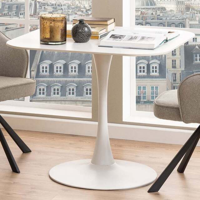 Florence Malta Ceramic Round Dining Table White - Size: 75 x 90 x 90cm - Furniture To Go - Wilko - image 1