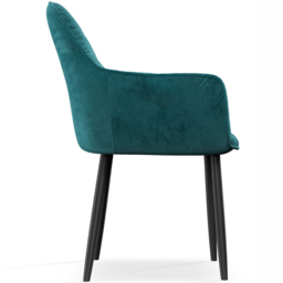 Furniture Online Anika Set of 2 Blue Velvet Padded Seat Dining Chair - Wilko - thumbnail 5