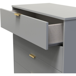 Crowndale 5 Drawer Dusk Grey Wide Chest of Drawers Ready Assembled - Wilko - thumbnail 7