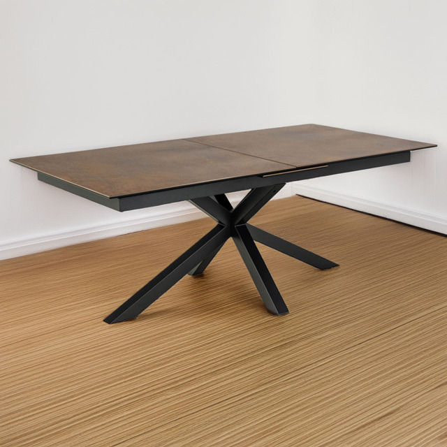 Florence Heaven Ceramic 8 Seater Extendable Dining Table Rusty Brown - Furniture To Go - Wilko - image 1