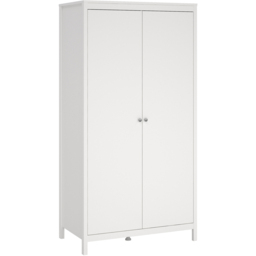 Florence Madrid 2 Door White Wardrobe - Wilko - thumbnail 3
