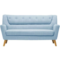 Lambeth 3 Seater Duck Egg Blue Fabric Large Sofa - Birlea - Wilko - thumbnail 4