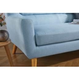 Lambeth 3 Seater Duck Egg Blue Fabric Large Sofa - Birlea - Wilko - thumbnail 7