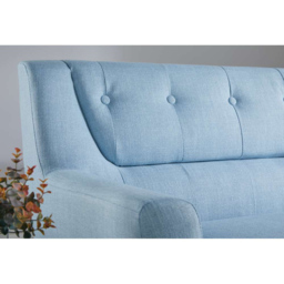 Lambeth 3 Seater Duck Egg Blue Fabric Large Sofa - Birlea - Wilko - thumbnail 6
