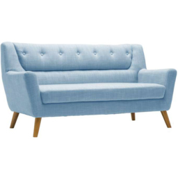Lambeth 3 Seater Duck Egg Blue Fabric Large Sofa - Birlea - Wilko - thumbnail 3