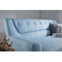 Lambeth 3 Seater Duck Egg Blue Fabric Large Sofa - Birlea - Wilko - thumbnail 5