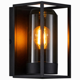 Nordlux Griffin Smoked Wall Light - Size: 23.2 x 13 x 15.6cm - Black - Wilko - thumbnail 4