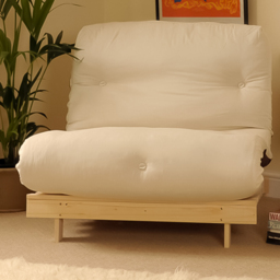 Brooklyn Small Double Sleeper Natural Futon Base and Mattress - Size: Single - Brown - Wilko